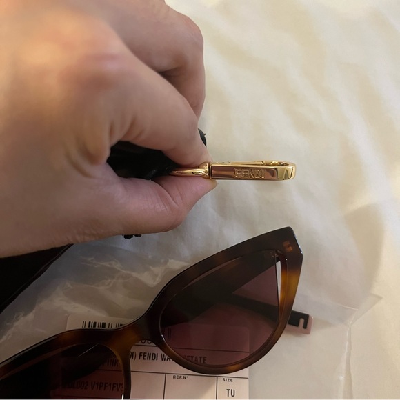New FENDI Way Sunglasses Havana Pink $400 with Pouch - Picture 10 of 15